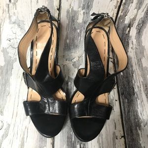 Nine West black strap heels
